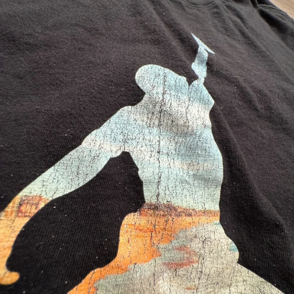 Jordan Shirt Mens Large‎ Black Jumpman Logo Tee Los Angeles Crew Neck Logo